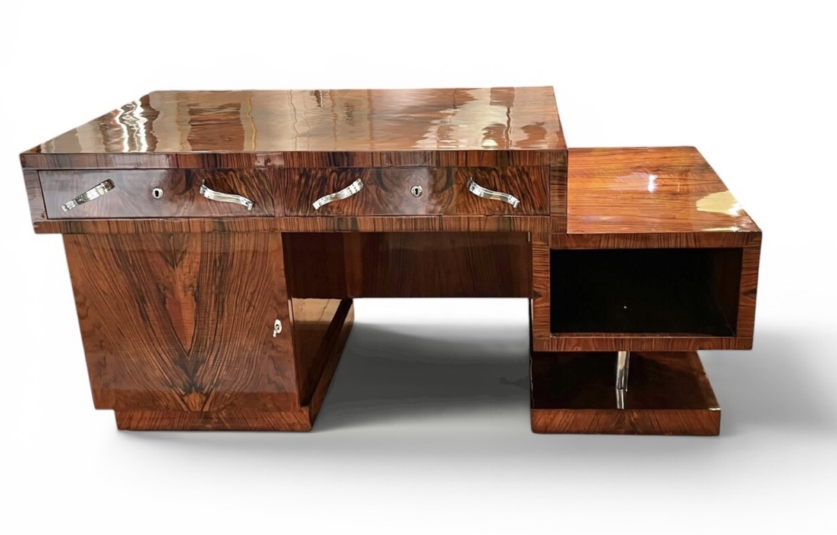 Bureau Art Deco moderniste restauré, France circa 1930-photo-2